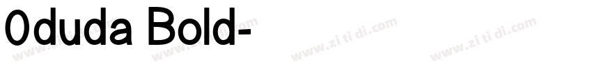 0duda Bold字体转换